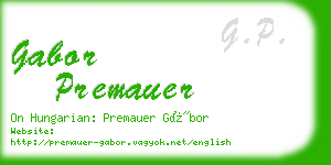 gabor premauer business card